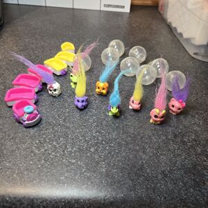 Squinkies Doos Lot Hair (8) With Capsules, Train & Sunflower‎